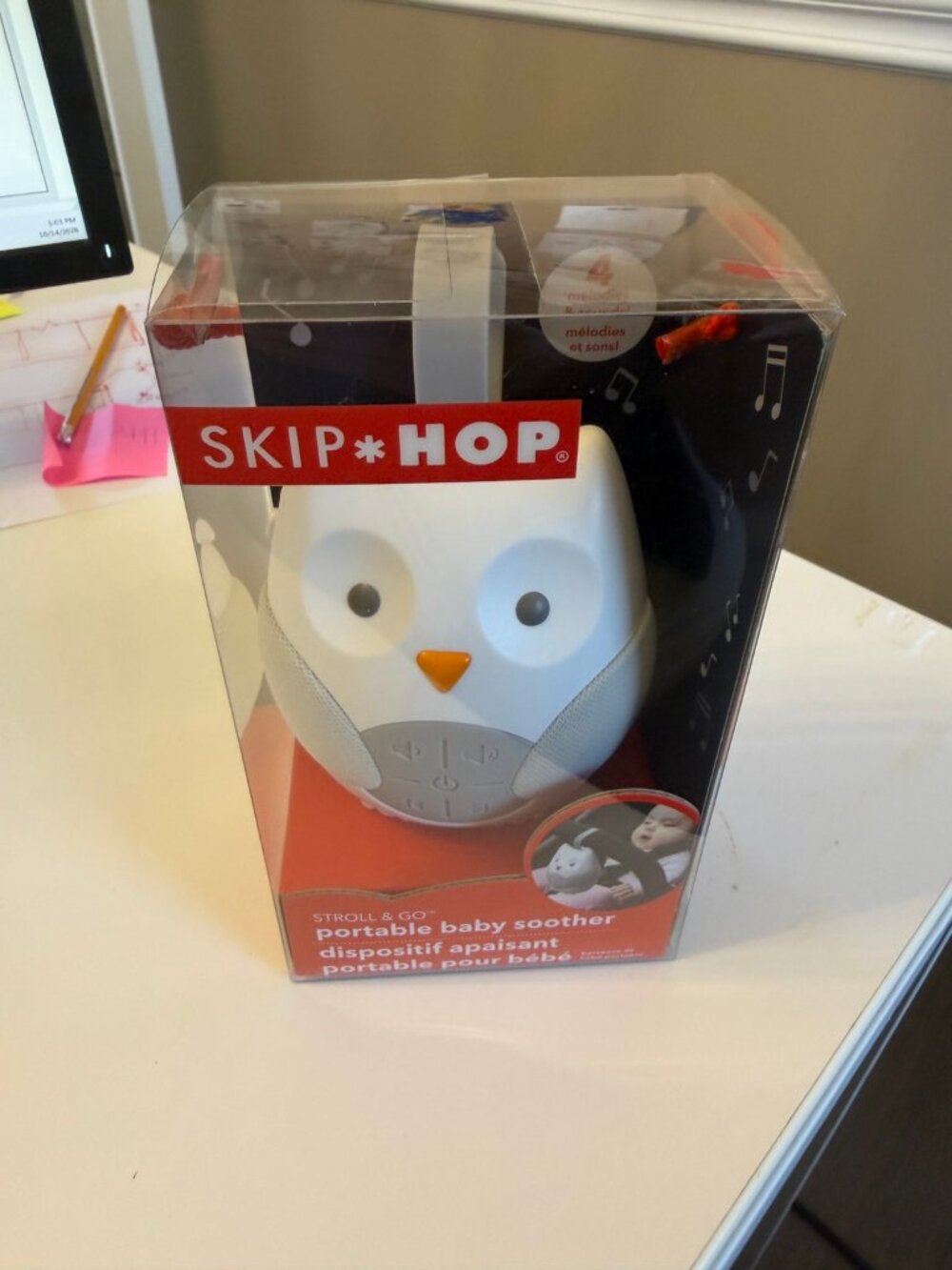 Skip Hop Stroll & Go Portable Baby Soother Owl - Unused in Box